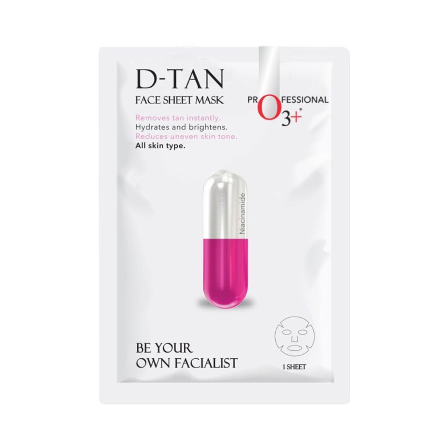 Facialist d-tan face sheet mask with niacinamide (30g)