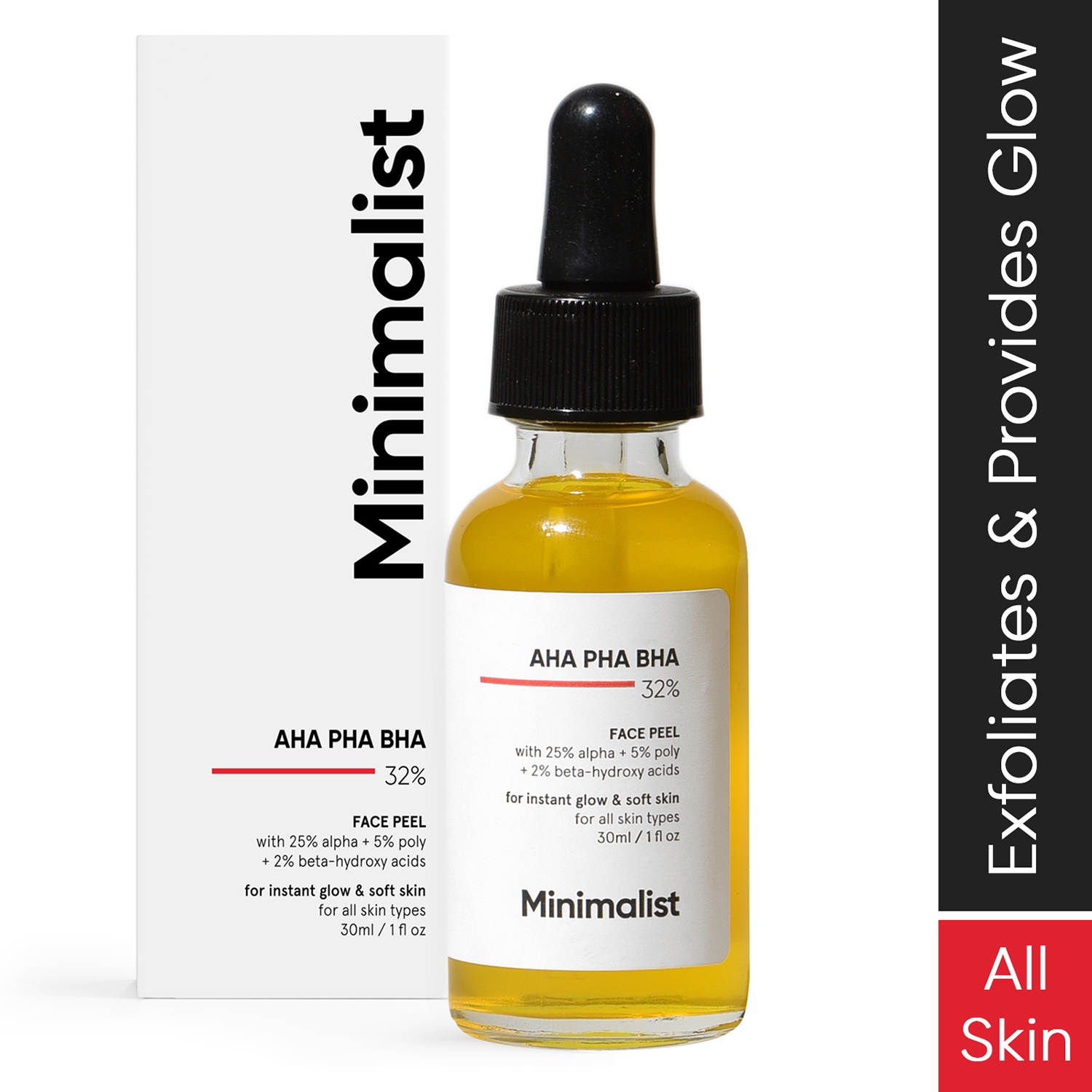 Aha 25% + pha 5% + bha 2% face peel - (30ml)