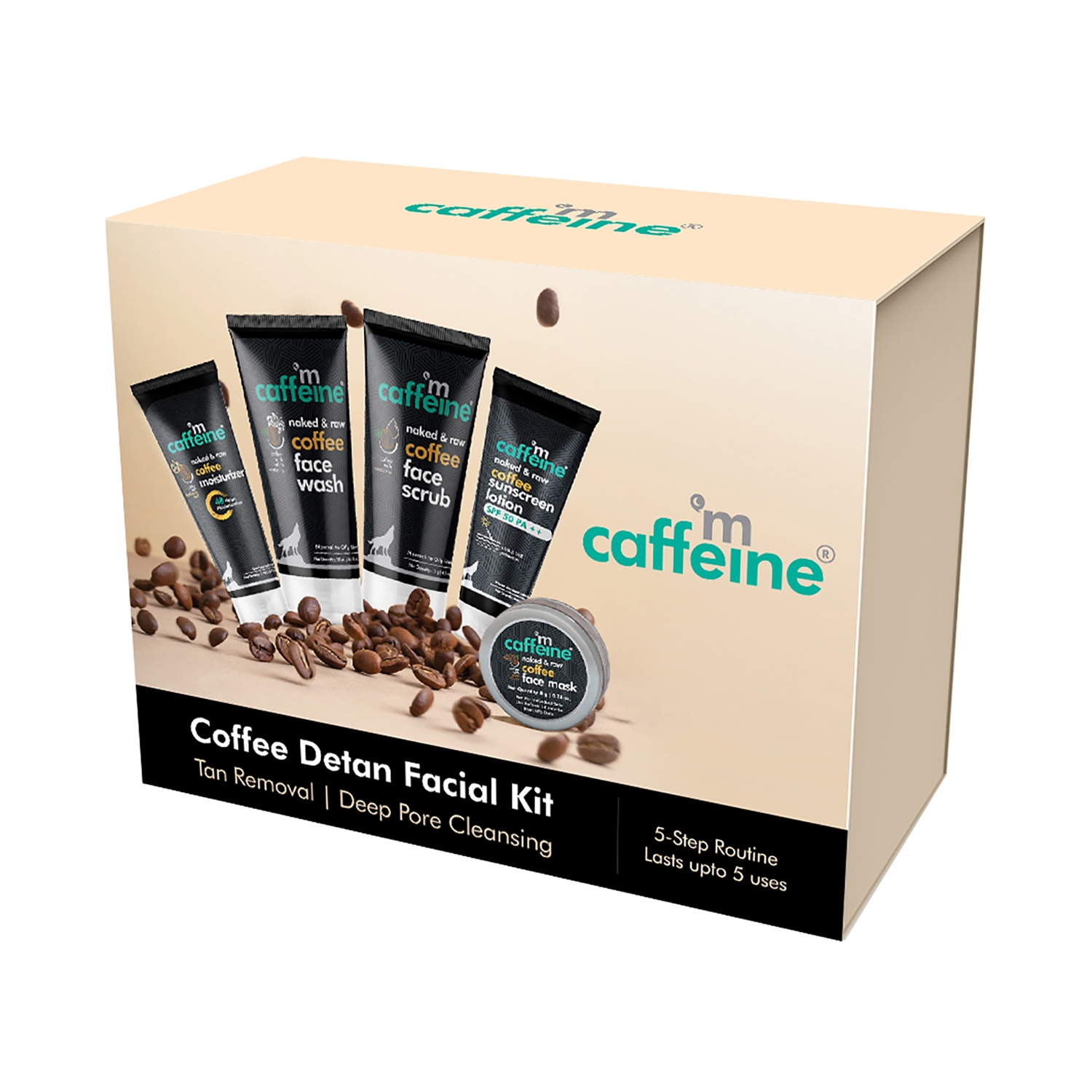 Miniature coffee face de tan kit - (5pcs)
